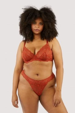 Wolf & Whistle Ariana Ginger Lace Thong