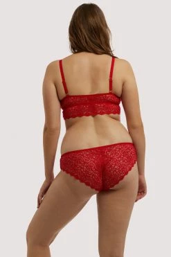 Wolf & Whistle New In Bras Ariana Red Everyday Lace Bralette