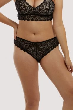 Wolf & Whistle Ariana Black Lace Brief Knickers