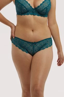 Wolf & Whistle Ariana Teal Everyday Lace Brief
