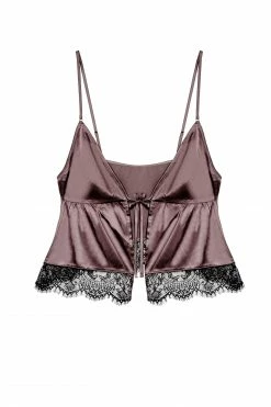 Wolf & Whistle Alaia Mink Caged Cami Pyjama Top & Shorts
