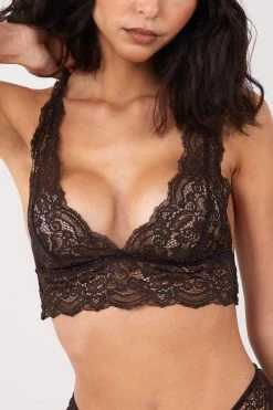Wolf & Whistle Ariana Coffee Lace Bralette