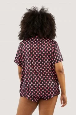 Budget ✨ Wolf & Whistle Heart Print Satin Pyjama Set Nightwear ✔️ 13 Wolf & Whistle Heart Print Satin Pyjama Set Nightwear