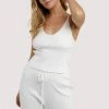 Wolf & Whistle Wolf & Whistle Lounge Ivory Knitted Rib Vest