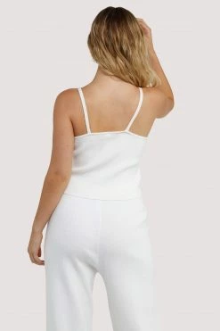 Wolf & Whistle Wolf & Whistle Lounge Ivory Knitted Rib Vest