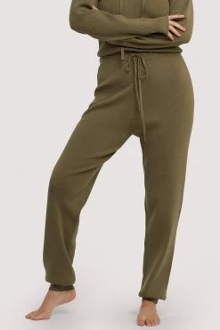 Wolf & Whistle Lounge Khaki Knitted Rib Jogger Wolf & Whistle