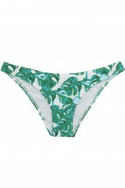 Wolf & Whistle Swimwear Loha Green Palm Hipster Bikini Brief