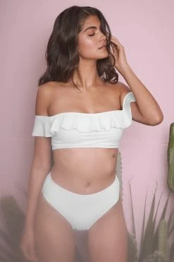 Wolf & Whistle Beth White High Waist Brief Knickers