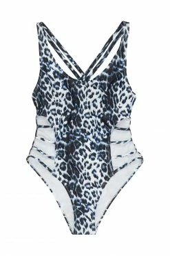 Wolf & Whistle Madi Snow Leopard Swimsuit Swimwear