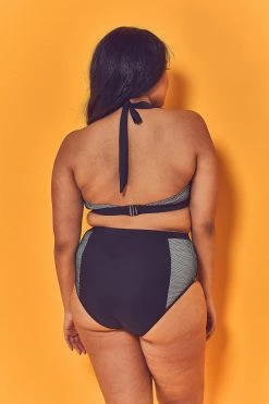 Wolf & Whistle Swimwear Fishnet Panel Bikini Top Curve