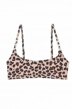 Wolf & Whistle Swimwear Brown Eco Leopard Bikini Top