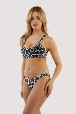 Wolf & Whistle Swimwear White Eco Giraffe Bikini Top