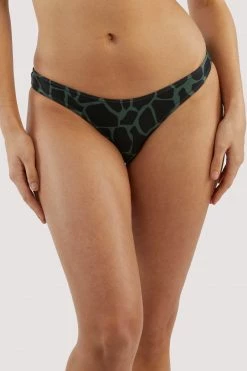 Wolf & Whistle Knickers Khaki Eco Giraffe Brazilian Brief