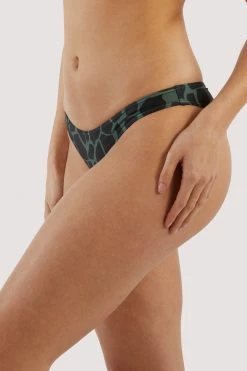 Wolf & Whistle Knickers Khaki Eco Giraffe Brazilian Brief