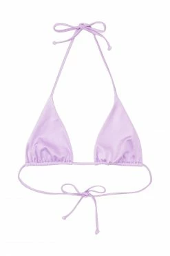 Wolf & Whistle Swimwear High Shine Triangle Top Lilac
