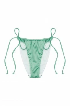 Wolf & Whistle Knickers High Shine Tie Side Brief Mint