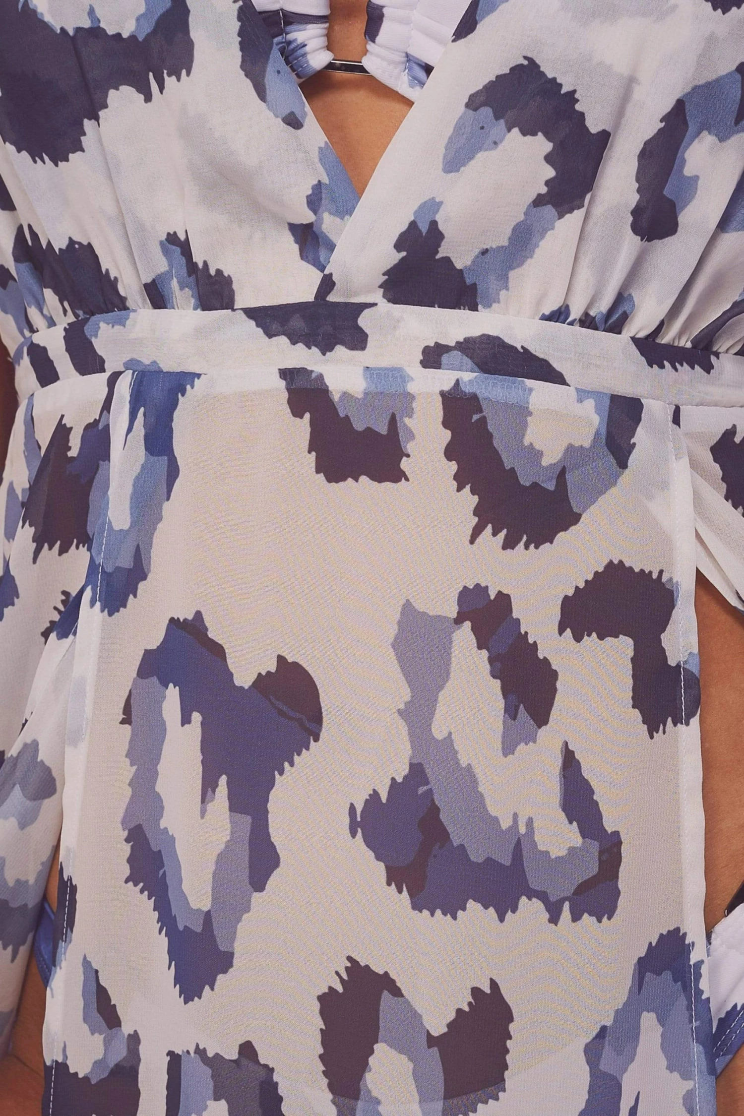 Best deal ๐ฅ Wolf & Whistle Blue Leopard Beach ๐ Dress Swimwear ๐ 6 Wolf & Whistle Blue Leopard Beach Dress Swimwear