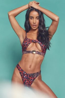 Wolf & Whistle Eco Leopard Tie Dye Brazilian Brief Knickers