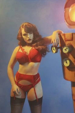 Playful Promises Bras Zoya Full Bust Fishnet And Lace Plunge Bra DD/E - I