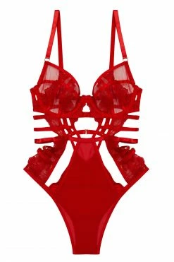 Discount ๐ Wolf & Whistle Armelle Red Cut Out Strappy Body ๐งจ 7 Wolf & Whistle Armelle Red Cut Out Strappy Body