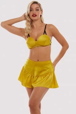 Bettie Page Lingerie New In Bras Retro Futuristic Bullet Bra Chartreuse