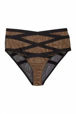 Playful Promises Curve Exclusive Brooklyn Fishnet Strappy High Waist Brief