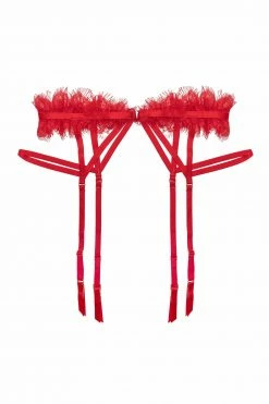Wolf & Whistle Chantal Red Lace Suspender Suspenders