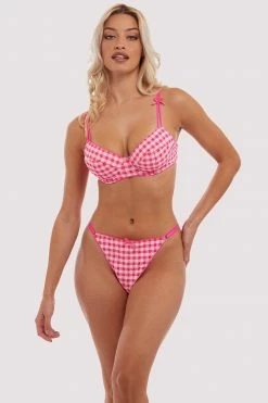 Squish Daisy Pink Gingham Thong