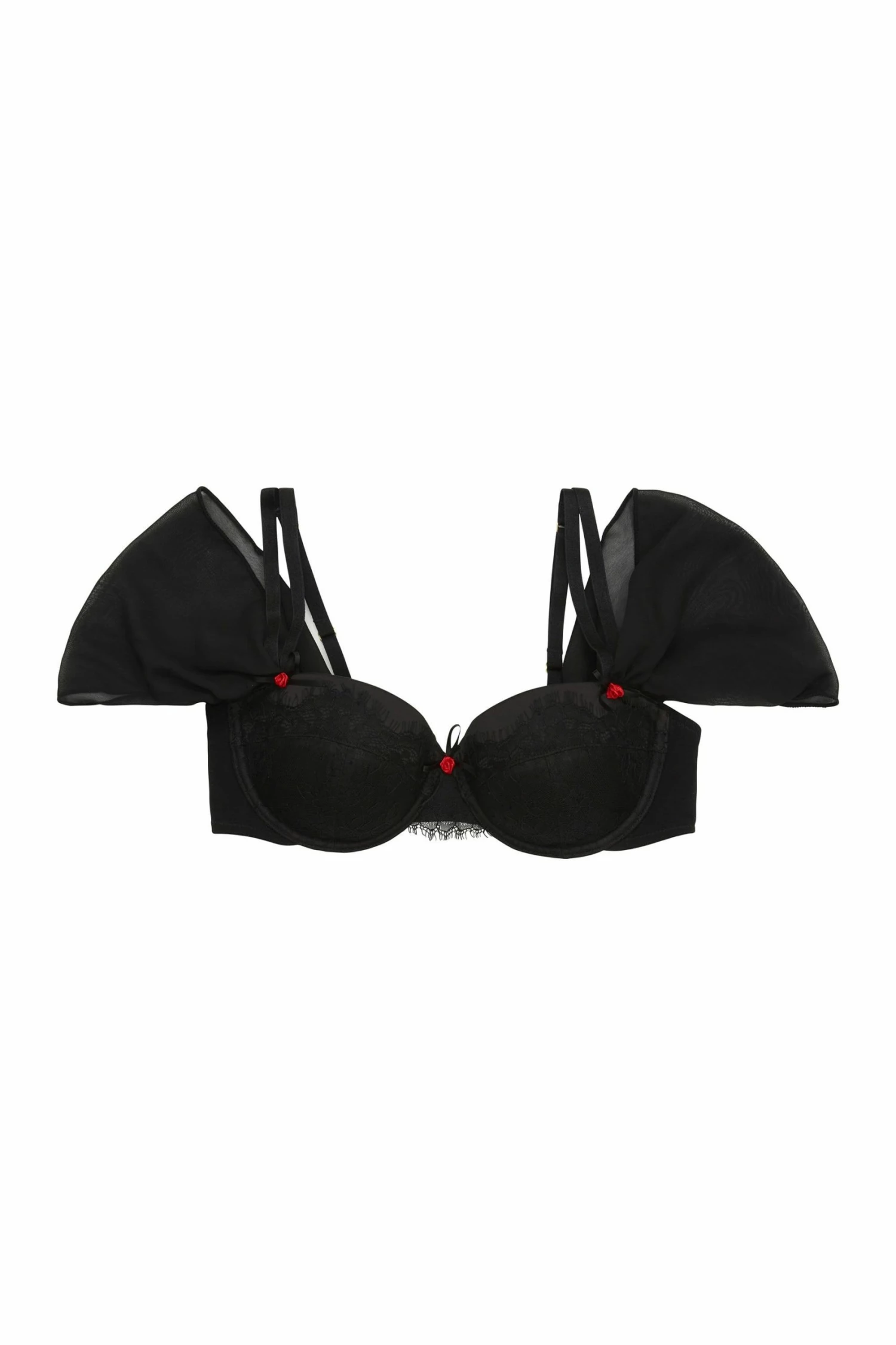 Best Pirce 🎉 Peek & Beau Catherine Lace Chiffon Bardot Balcony Bra A - DDD/F 🎉 2 Peek & Beau Catherine Lace Chiffon Bardot Balcony Bra A - DDD/F