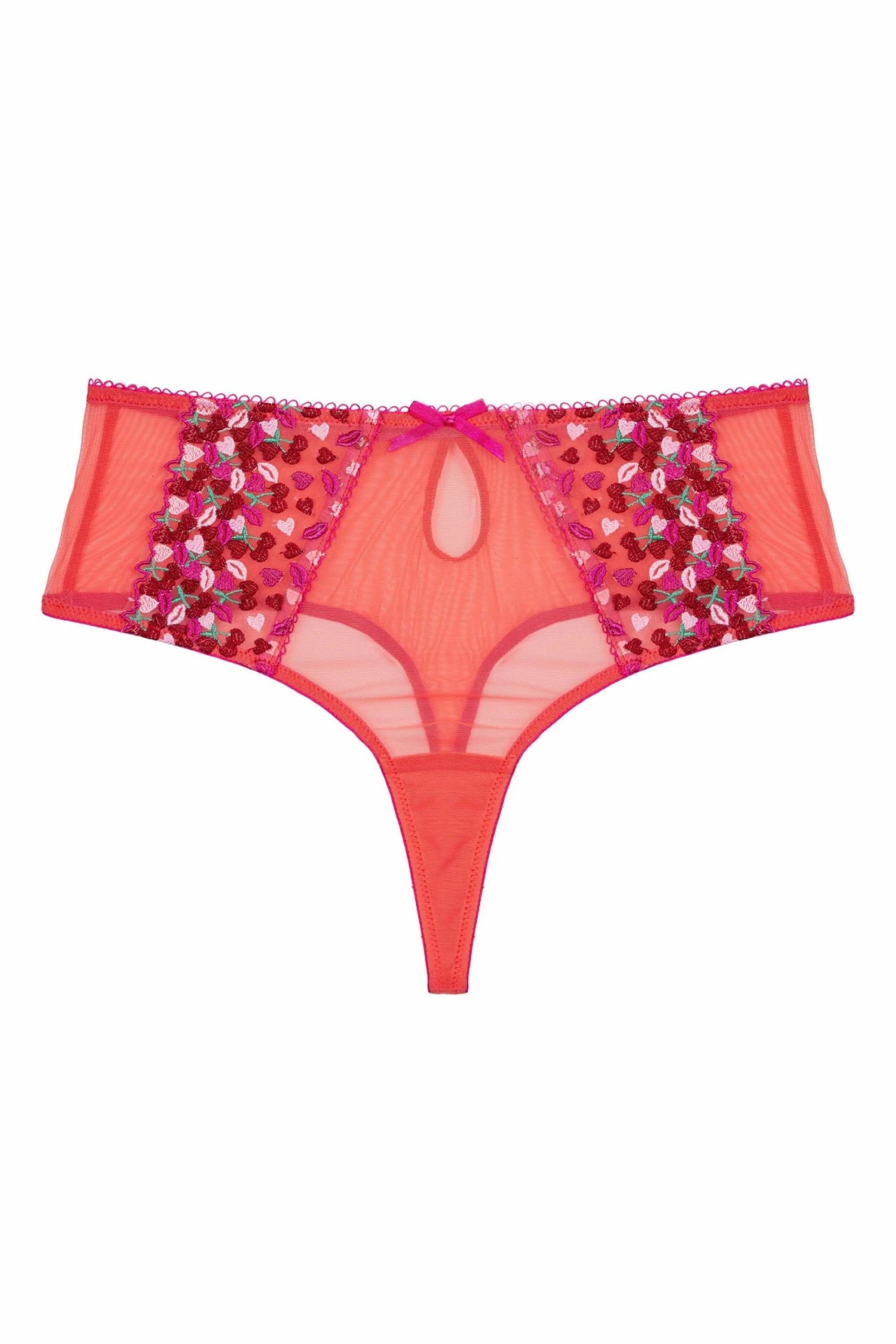 Flash Sale ๐ Playful Promises Free Sexy โ๏ธ Summer Brief Cherry Embroidery Coral Highwaisted Thong ๐ 11 Playful Promises Free Sexy Summer Brief Cherry Embroidery Coral Highwaisted Thong