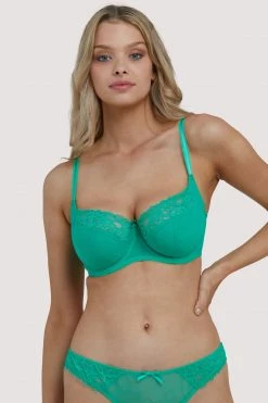 Deja Day Rosalyn Emerald Green Balcony Bra Bras