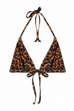 Hustler Leopard Triangle Bikini Top