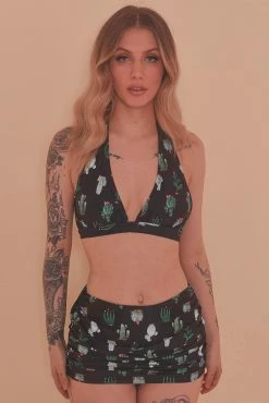 Collectif X Playful Promises Swimwear Cactus Skirted Bikini Brief