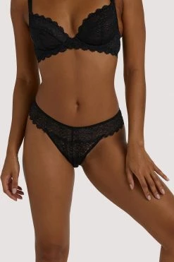 Wolf & Whistle Ariana Black Lace Thong