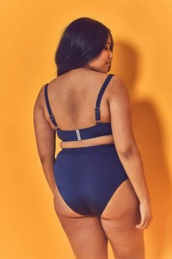 Wolf & Whistle Navy Belted Bikini Brief Curve Knickers