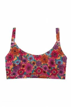 Wolf & Whistle Scarlett Floral Fuller Bust Crop Bikini Top Swimwear