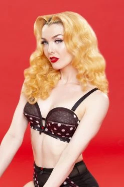 Bettie Page Lingerie Spot Overwire Bra A - DDD/F