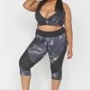 Wolf & Whistle Dark Marble Cropped Curve Leggings