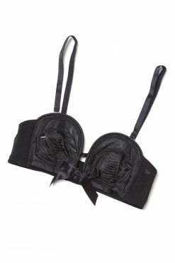 Bettie Page Lingerie Black Overwire Bra A - DD/E