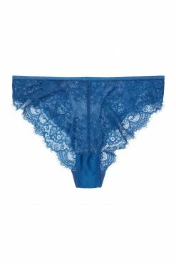 Wolf & Whistle Millie Eyelash Lace Brief Blue