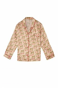 Playful Promises Bouffants Recycled Cheeta Long Sleeved Top Nightwear