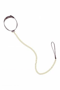 Regalia PU Collar With Lead Purple Snake New In Accessories