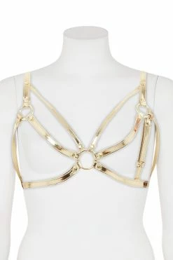 Regalia Open Harness Bra Gold