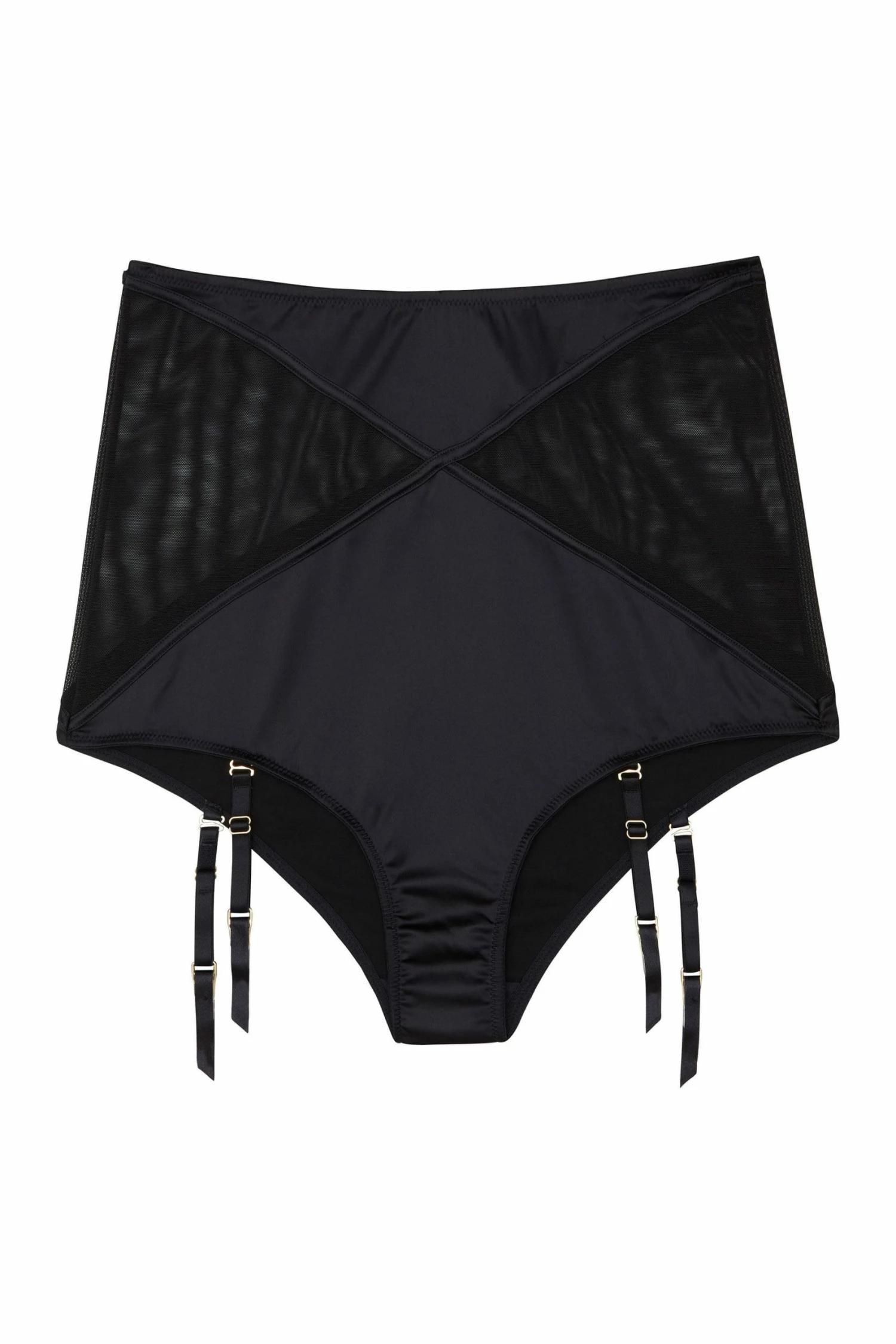 Flash Sale ✨ Playful Promises Knickers Aurora Black Mesh & Satin High Waist Brief ⌛ 5 Playful Promises Knickers Aurora Black Mesh & Satin High Waist Brief