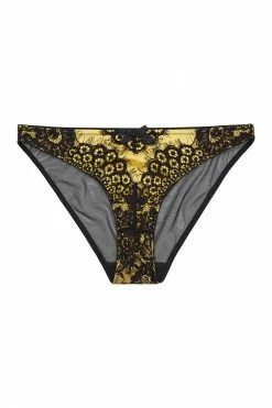 Hot Sale 🤩 Playful Promises Jaquelina Mustard Contrast Brazilian Brief Knickers 👍 21 Playful Promises Jaquelina Mustard Contrast Brazilian Brief Knickers
