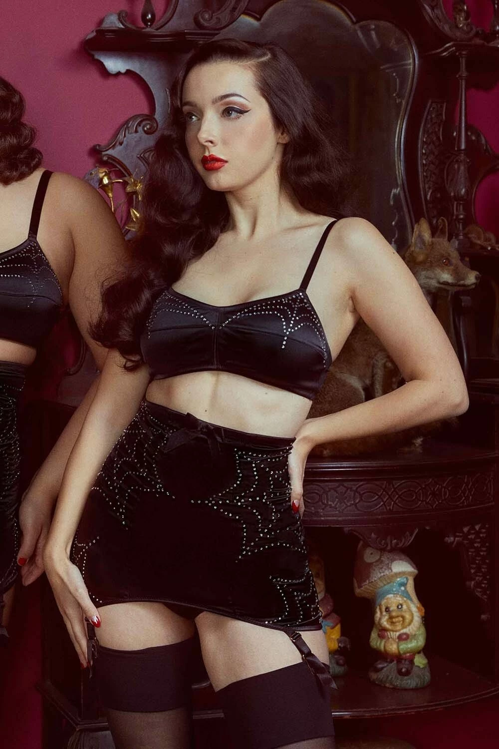Cheapest โ Bettie Page Lingerie Basques & Corsets Annabelle Diamante Spiderweb Black Girdle ๐ 1 Bettie Page Lingerie Basques & Corsets Annabelle Diamante Spiderweb Black Girdle