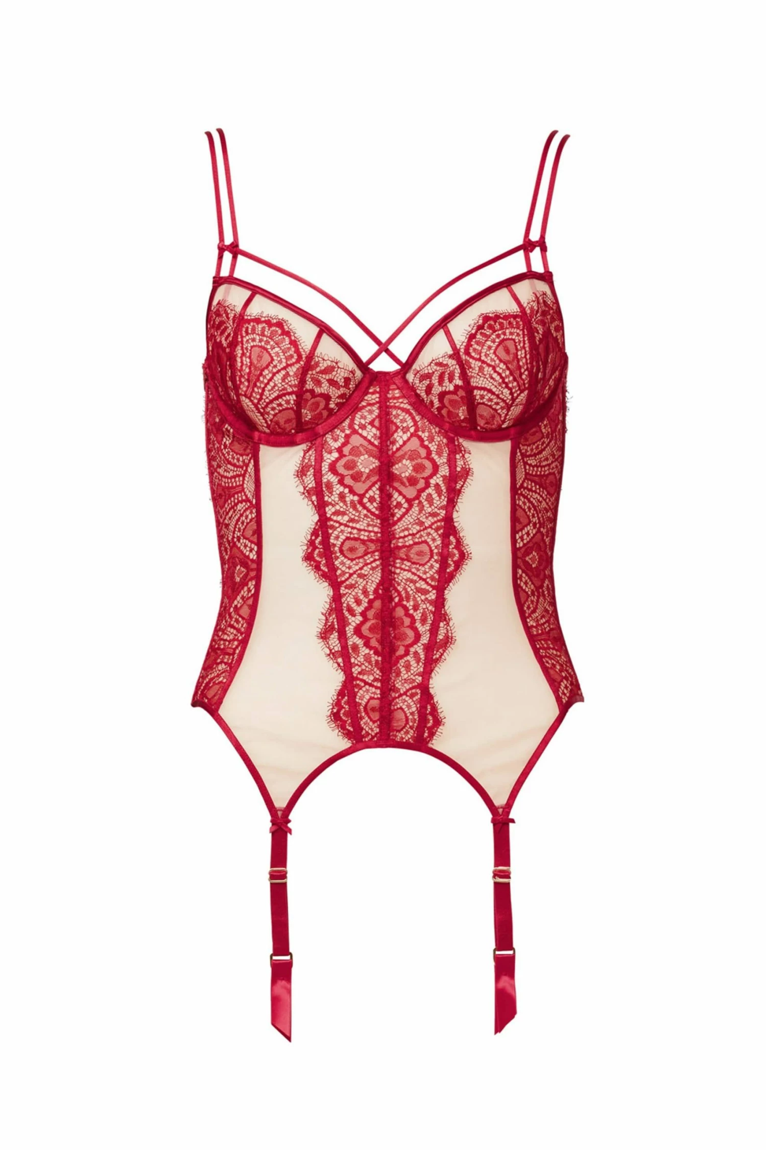 Cheapest ๐ Dita Von Teese Lingerie Basques & Corsets Red Maestra Corsolette ๐ 5 Dita Von Teese Lingerie Basques & Corsets Red Maestra Corsolette