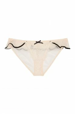 Playful Promises Knickers Monica Ribbon Slot Brief Peach Core