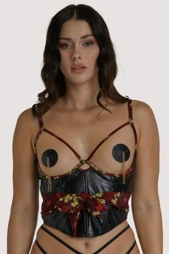 Wolf & Whistle Kayden Black Cupless Corset