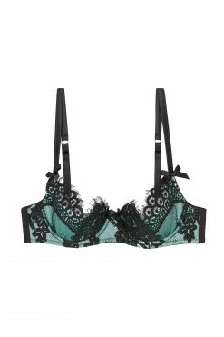 Discount ⌛ Playful Promises Jaquelina Mint Contrast Quarter Cup Bra Bras ⭐ 27 Playful Promises Jaquelina Mint Contrast Quarter Cup Bra Bras